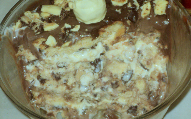 Pavê de panetone com sorvete