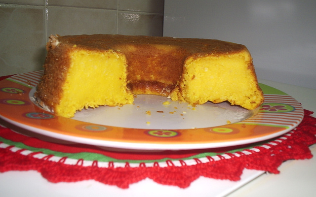 Bolo pamonha cremosa