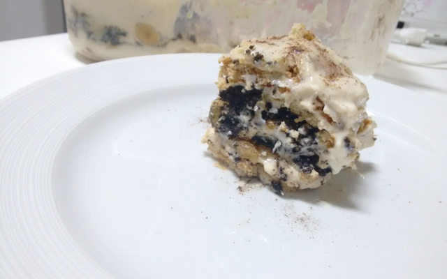 Pavê de banana com negresco