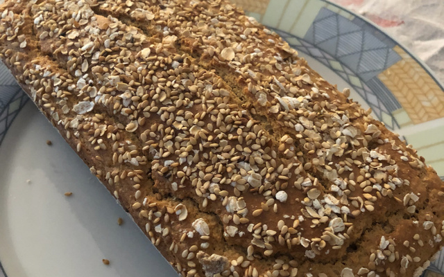 Pão sem glúten com farinha de arroz