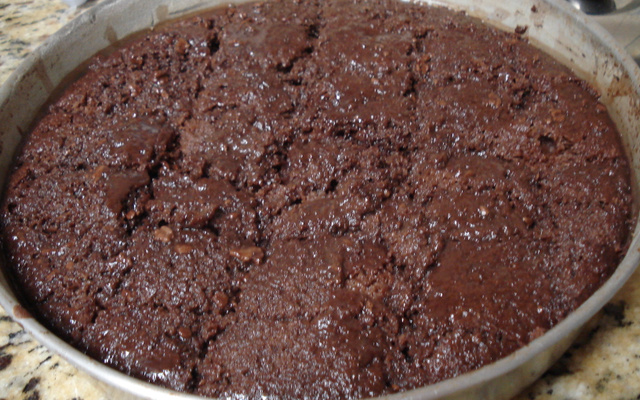 Bolo de chocolate crocante