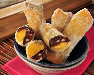 Rolinho de Banana com Chocolate