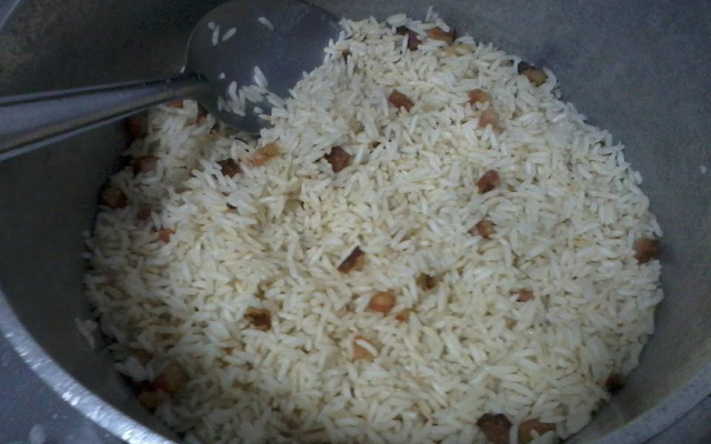 Arroz com bacon