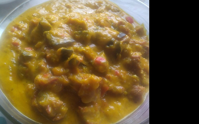 Souflé de abóbora com carne seca do Lúcio Cezar