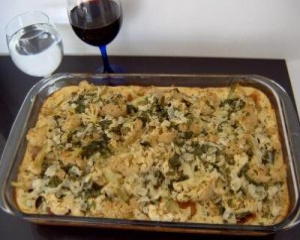 Filé de frango com couve flor ao forno