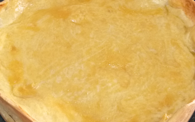 Torta de palmito com requeijão