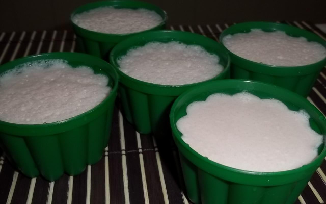 Flan de beterraba com coco