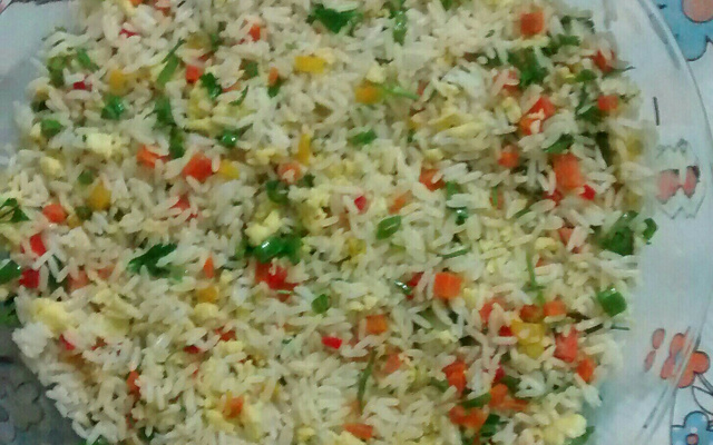 Frango xadrez e arroz shop suey