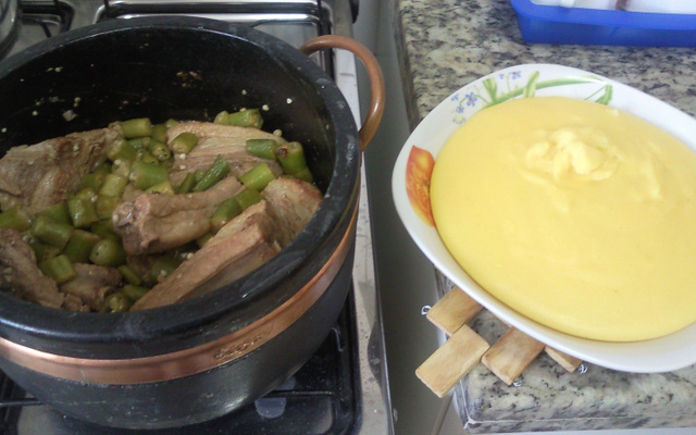 Costelinha com quiabo