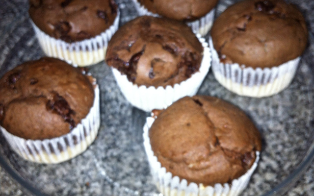 Muffins de chocolate e laranja