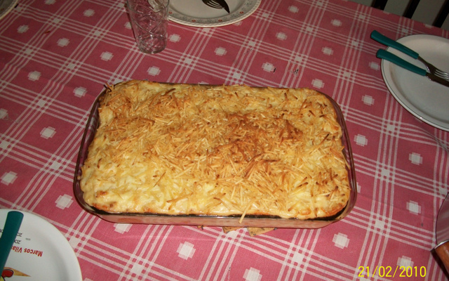 Torta de queijo com pão de forma