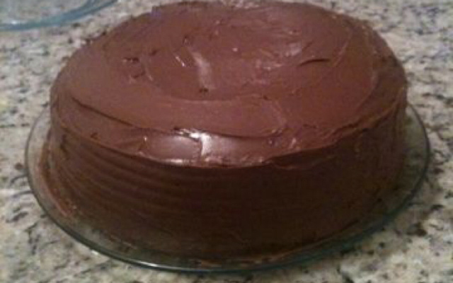 Bolo de iogurte e creme de avelã