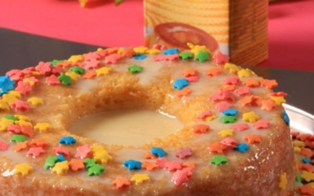 Bolo Batizado de Leite Condensado