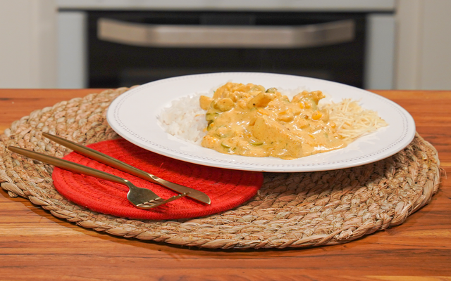 Strogonoff de frango na air fryer