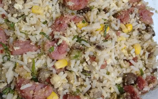 Arroz carreteiro de churrasco