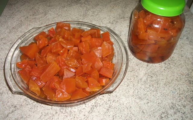 Doce de abóbora em calda