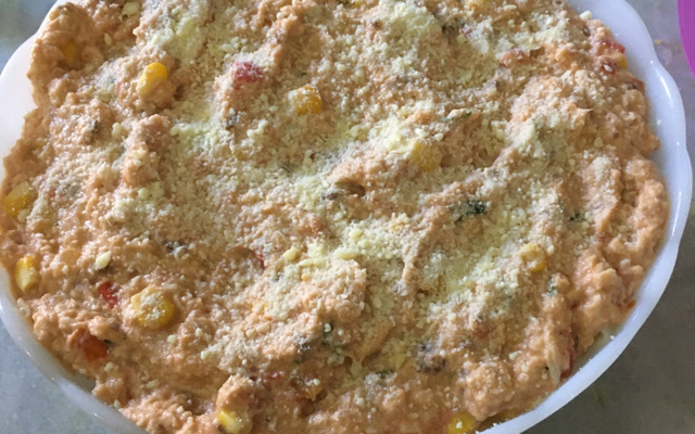 Macarronada com frango desfiado