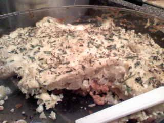 Filé de frango com couve flor ao forno