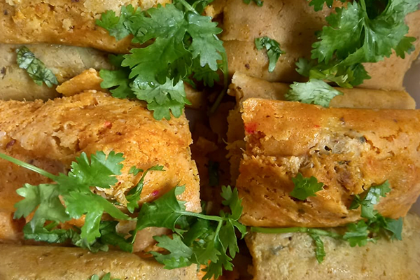 Abará recheado de siri