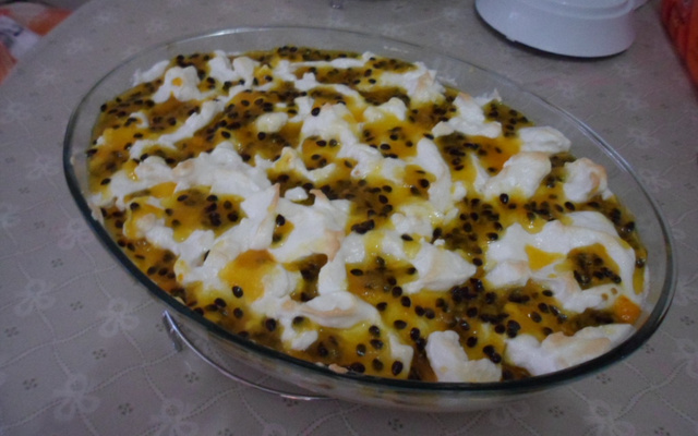 Pavê mousse de maracujá