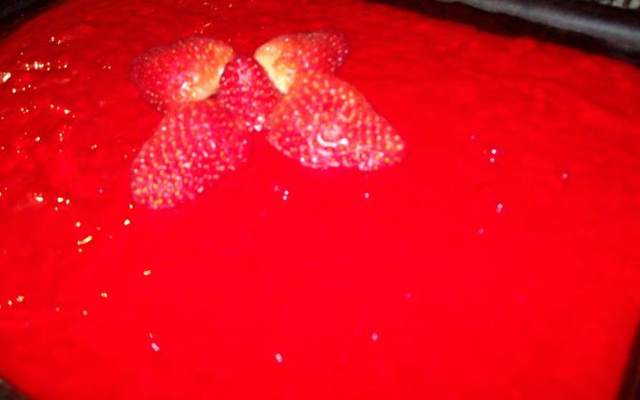 Creme de morango gelado