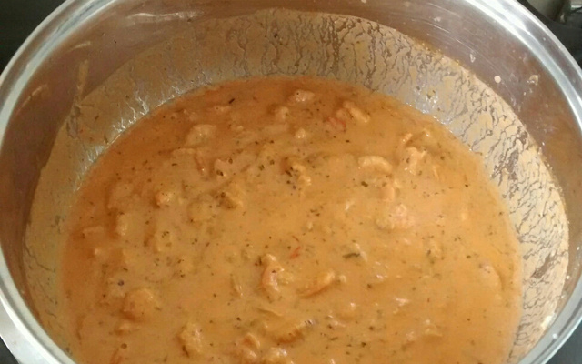 Estrogonofe de camarão