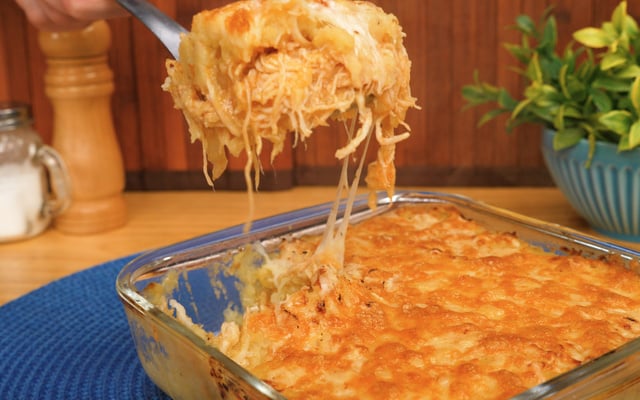 Escondidinho de frango com batata-doce