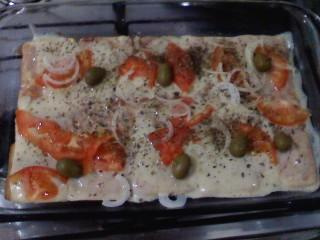 Pizza de biscoito água e sal