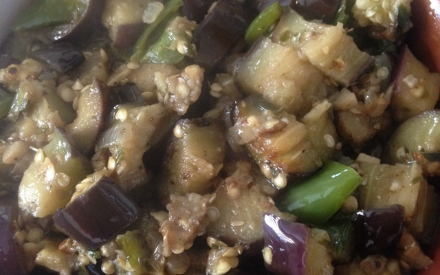 Refogado de berinjela