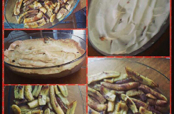 Doce de banana na manteiga gratinado