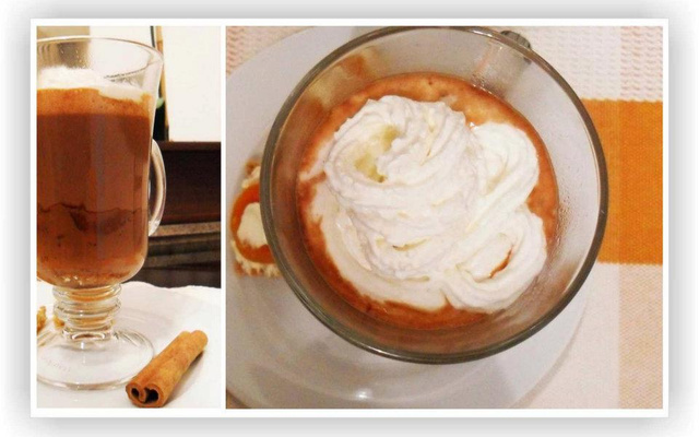 Chocolate quente com creme de avelã