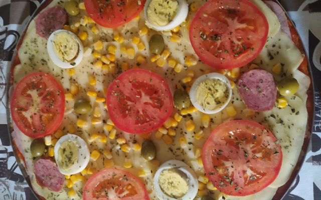 Pizza de pão de fôrma