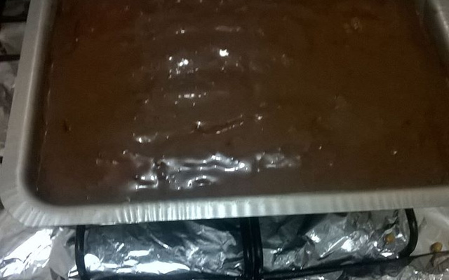 Bolo de cenoura com cobertura de brigadeiro