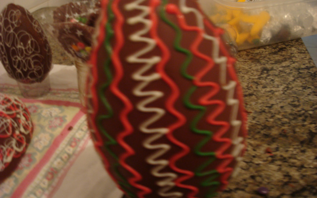 Maçã do amor de chocolate