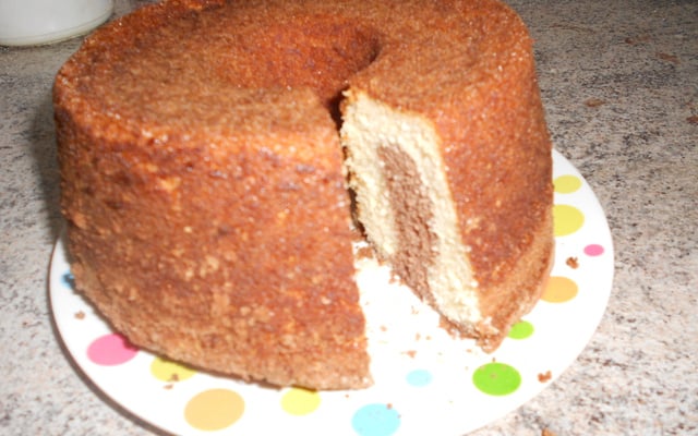 Bolo mesclado super fofinho