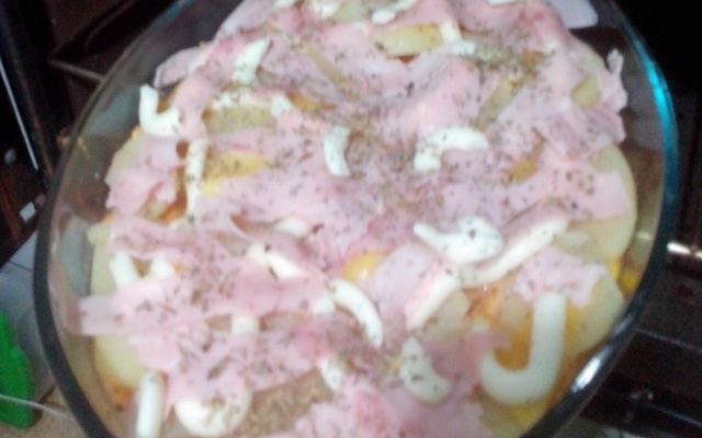 Batata de forno com frango rápida