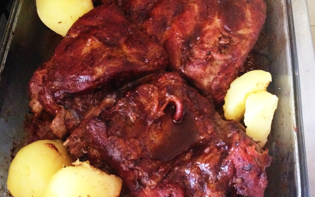 Costela suína ao molho barbecue