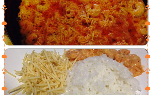 Camarão com requeijão