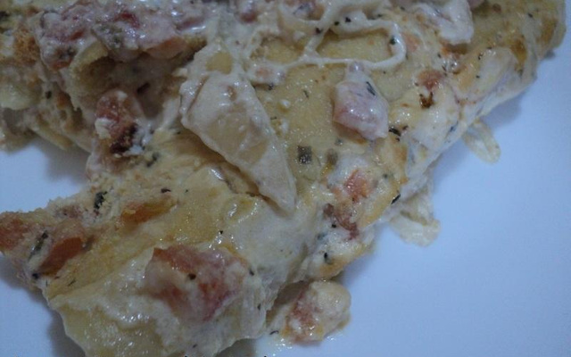 Canelone de patê de ricota