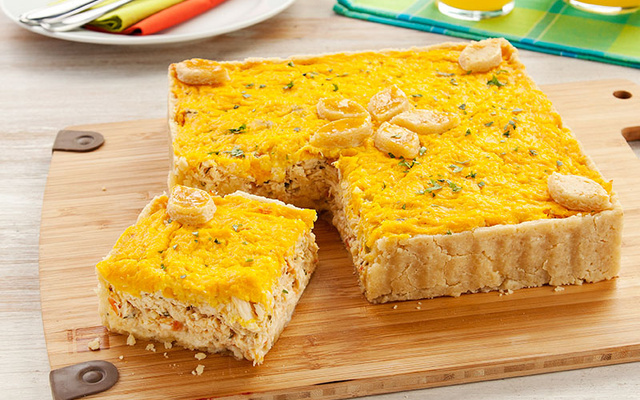 Torta de frango e milho
