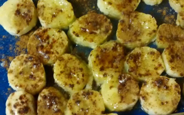 Banana como canela no micro-ondas