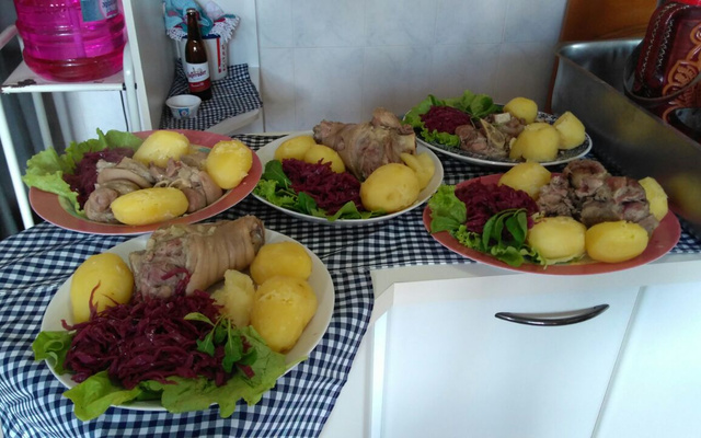 Eisbein - Joelho de porco com chucrute (Sauerkraut) - receita típica alemã