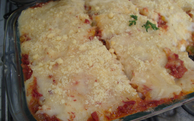 Torta de macaxeira com charque