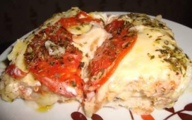 Pizza de pão simples