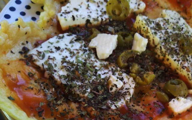 Pizza fáci e rápida de crepioca