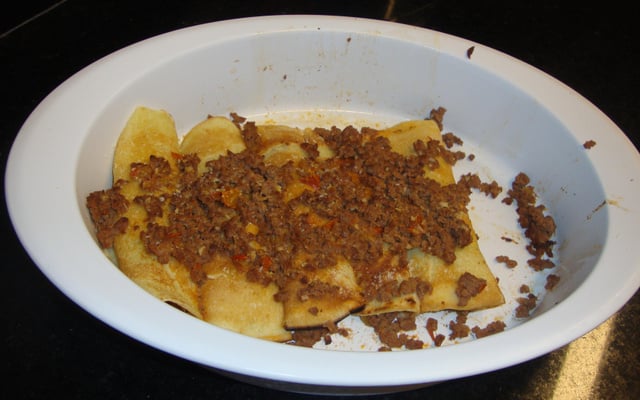 Panqueca básica de carne moída