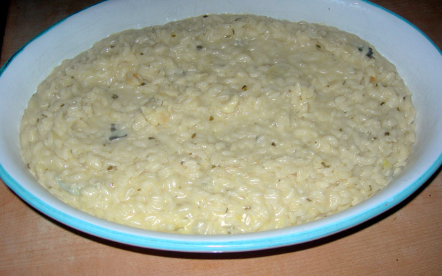 Risoto ao queijo gorgonzola