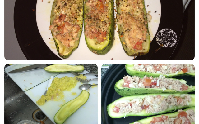 Abobrinha com atum