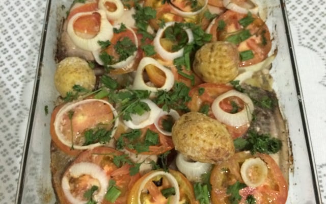 Filé de peixe ao forno