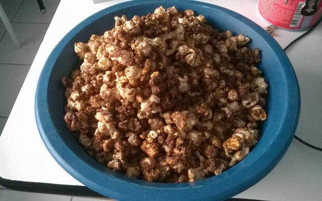 Pipoca doce de chocolate